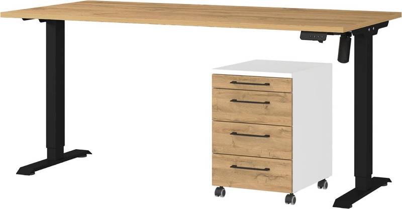 GERMANIA Büromöbel-Set Profi 3.0, Büromöbel-Set bestehend aus Schreibtisch und Rollcontainer von GERMANIA