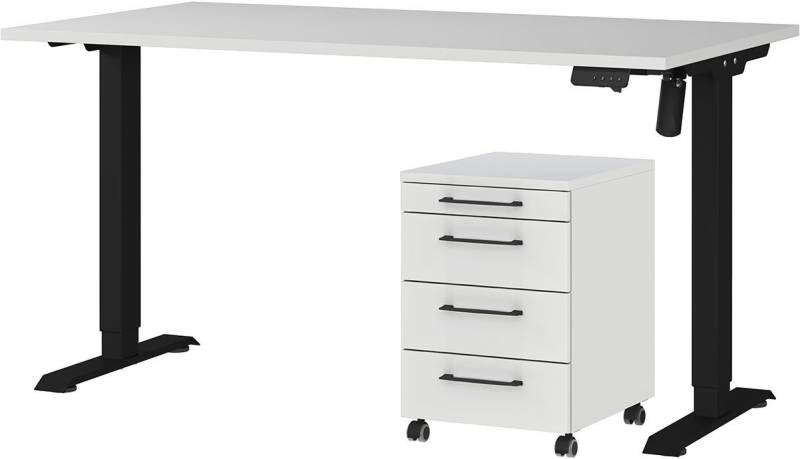 GERMANIA Büromöbel-Set Profi 3.0, Büromöbel-Set bestehend aus Schreibtisch und Rollcontainer von GERMANIA