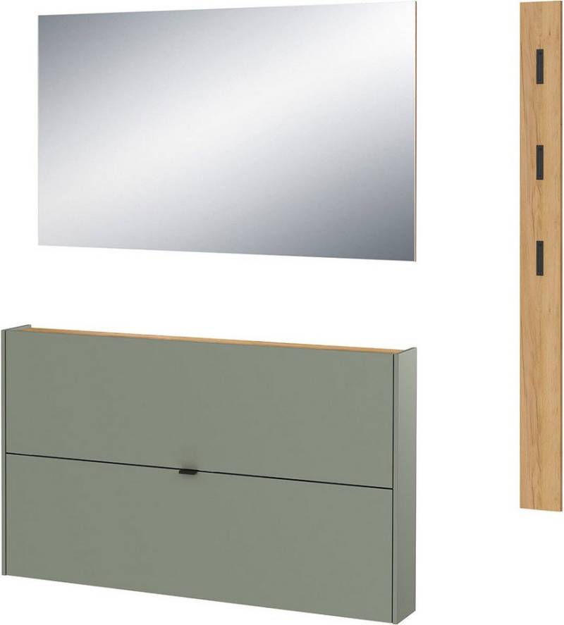 GERMANIA Garderoben-Set Ameca, (3-St), Garderoben-Set aus Schuhkipper, Spiegel und Garderobenpaneel von GERMANIA