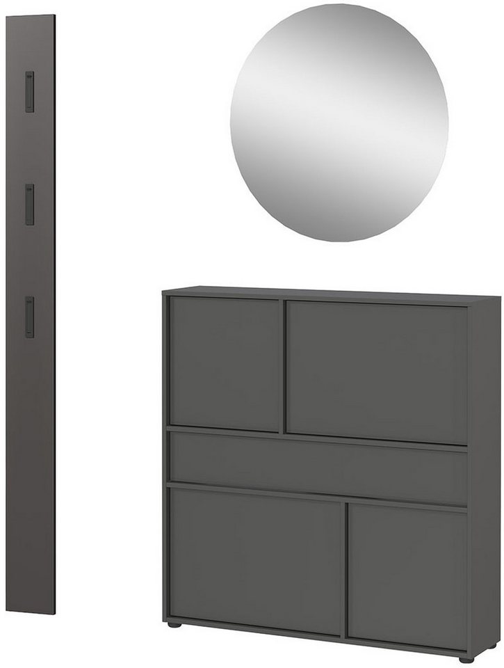 GERMANIA Garderoben-Set GW-Ameca 2.0, (3-St), Garderoben-Set:Mehrzweckschrank und Spiegel von GERMANIA