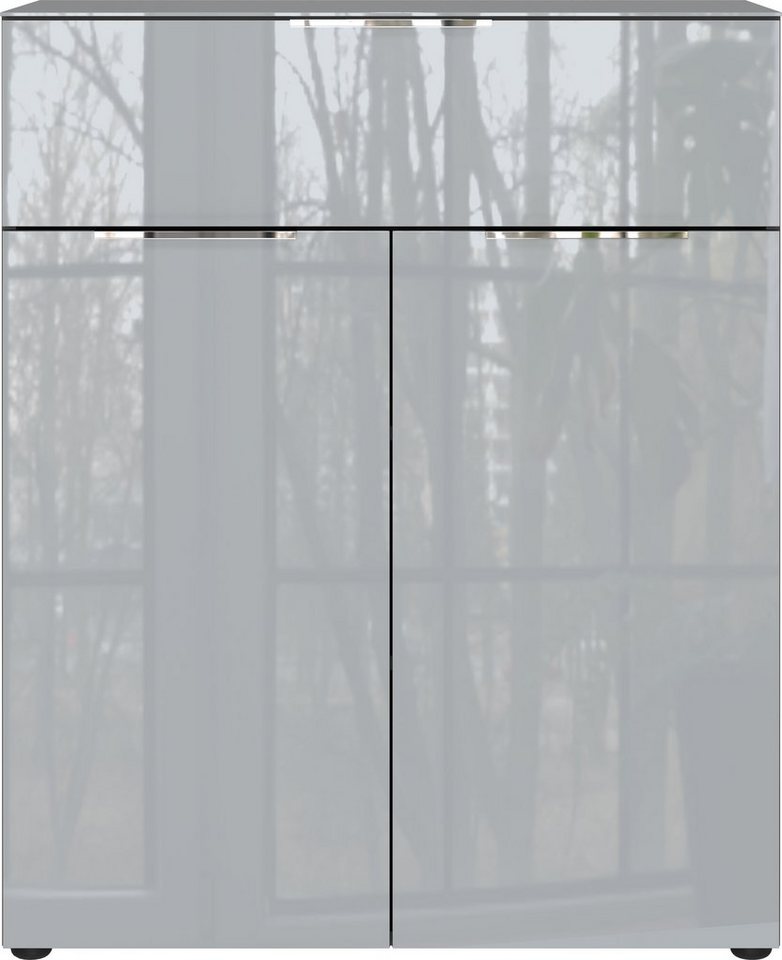 GERMANIA Kombikommode Oakland, Breite 83 cm, Fronten und Oberboden mit Glasauflage von GERMANIA