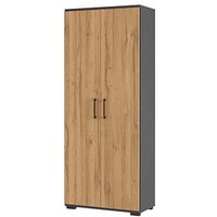 GERMANIA Aktenschrank Profi 3.0, 4250-564 grafit, grandson-eiche 4 Fachböden 80,0 x 40,0 x 200,0 cm von Germania