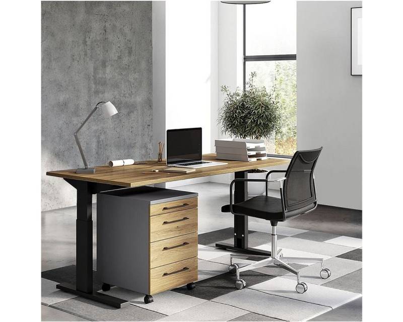 GERMANIA Büromöbel-Set Profiline II, (2-teilig), 160 cm, Schreibtisch mit Rollcontainer von GERMANIA
