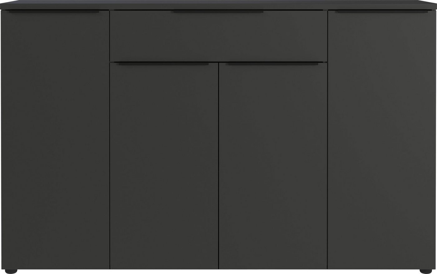 GERMANIA Sideboard Mailand, Sideboard mit einer Schublade und 4 Türen, in graphit & weiß verfügbar von GERMANIA