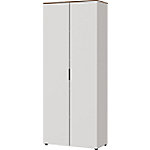 GERMANIA Melaminharzbeschichtete Spanplatte Aktenschrank Walnuss, Weiß 810 x 400 x 1.970 mm von GERMANIA