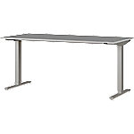 GERMANIA GW-Agenda Rechteckig Elektrisch Höhenverstellbar Tisch Melamin Hellgrau, Silber1.600 x 800 mm von GERMANIA