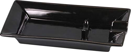 GERMANUS Aschenbecher für Zigarren aus Keramik mit Ablage - Schwarz GERMANUS Aschenbecher für Zigarren aus Keramik mit Ablage - Schwarz von GERMANUS