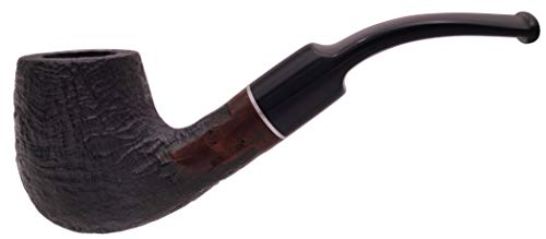 GERMANUS Pfeife Set, Bent - Made in Italy - gebogen Sand im Set mit Pfeifentasche, Pfeifenbesteck, Pfeifenreiniger, Filter von GERMANUS