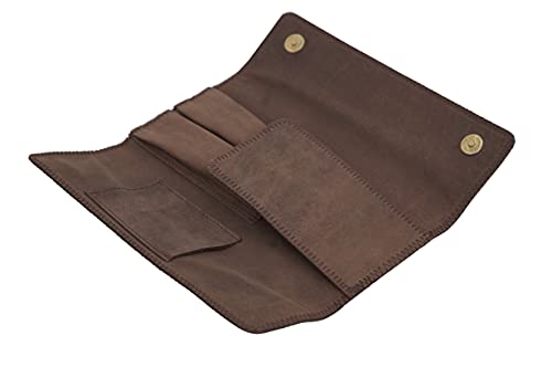 GERMANUS Zigarrenetui für 2 Zigarren aus Leder - Made in EU, Wildbraun Dunkel von GERMANUS