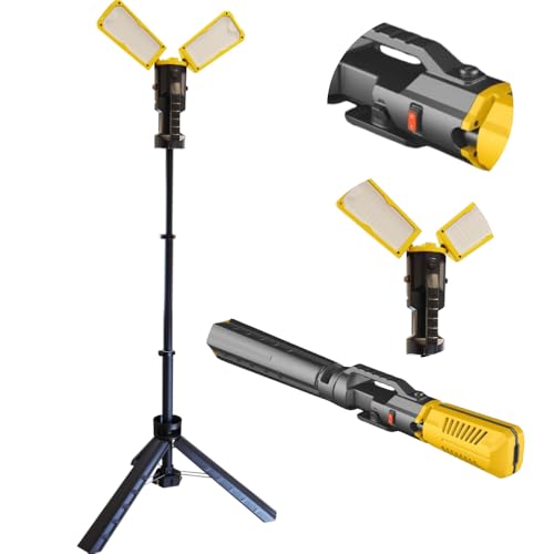 GERMINA DER ELECTRIKER PROYECTOR SOBRE TRÍPODE 2x50w TUBO innovadora lámpara led alta plegable taller IP54 regulable von GERMINA DER ELECTRIKER