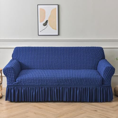 GERRIT Stretch Sofabezug Sofaüberwurf Möbelschutz Sofaüberzug Couchbezug Couch Schild Sofahusse Weich mit Gummiband Schaumstreifen,1seat(90-140cm),G von GERRIT