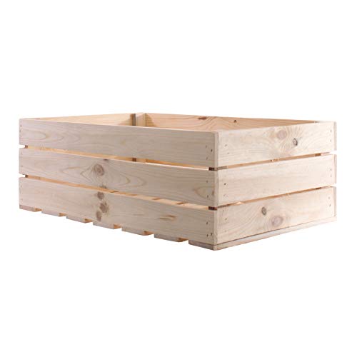 GERSO Deko Holzkiste Natur 60x40x21cm Obstkiste Holzbox von GERSO