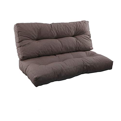 GERSO Palettenkissen 120 x 60 Sitzkissen und Rückenlehne 50cm Palettensofa Polster Set BRAUN von GERSO