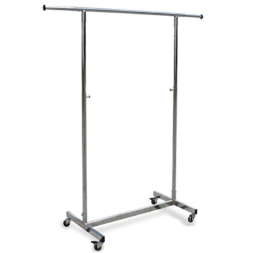 GERSO Reiserollständer höhenverstellbar 100-180cm Kleiderstange rollbar ausziehbar 98-135cm Kleiderständer auf Rollen Auszüge von GERSO