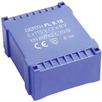 Gerth - FL6.18 Printtransformator 2 x 115 v 2 x 9 v/ac 6 va 333 mA von GERTH