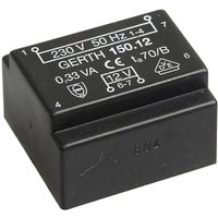 PT151501 Printtransformator 1 x 230 v 1 x 15 v/ac 0.35 va 23 mA - Gerth von GERTH