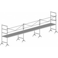 Bockgerüst für Maurerarbeiten: Gerüststruktur + Bühnen 33m2, Arbeitsfläche (LxB): 13,00m x 3,00m, Bühnenhöhe: 1,00m - DCM-33 von MATISÈRE