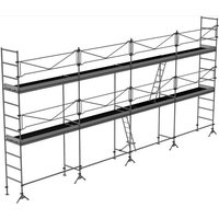 Baugerüst 78m²: Gerüststruktur allein, Arbeitsfläche (LxB): 13,00m x 6,00m, Höhe der höchsten Bühne: 4,00 m - DCM78-S von MATISÈRE