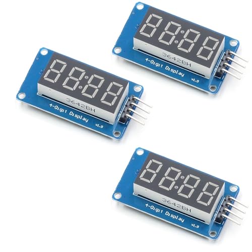 0.36-Zoll 4-Bit-digitales Röhrenanzeigemodul mit LED display TM1637 Treiberchip led anzeige programmierbar Röhrenuhr-Anzeige fürARDUINO display 7-Segment-rote Digitalröhre uno (3) von GERUI