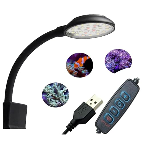 1 Stück Aquarium Licht, Clip-on Aquarium Lampe mit Weiß und Weiß und Rotgrün Blau Licht, 7W für 20-40 cm Aquarien mit Aquarium Beleuchtung geeignet für Wasserpflanzen und Süßwasser Aquarien 1 Stück Aquarium Licht, Clip-on Aquarium Lampe mit Weiß und Weiß und Rotgrün Blau Licht, 7W für 20-40 cm Aquarien mit Aquarium Beleuchtung geeignet für Wasserpflanzen und Süßwasser Aquarien von GERUI