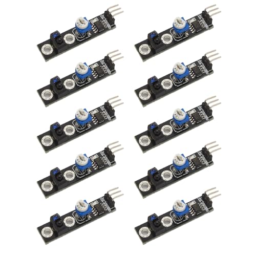 GERUI 10-Stück KY-033 Line Tracking Sensor Modul TCRT5000 Anwendbar Für Arduino Modul zur Erkennung von Hindernissen Infrarot-Detektionssensor Schwarz Schraube Leiterplattenmontage GERUI 10-Stück KY-033 Line Tracking Sensor Modul TCRT5000 Anwendbar Für Arduino Modul zur Erkennung von Hindernissen Infrarot-Detektionssensor Schwarz Schraube Leiterplattenmontage von GERUI