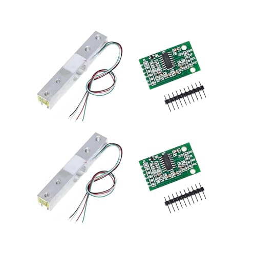 2 Stück 5/10/20kg Wägezelle Gewichtssensoren Digitaler Waage Wägezelle + 2 Stück HX711 Wägezelle Gewicht Sensor Modul für Arduino Mikrocontroller DIY (5KG) von GERUI