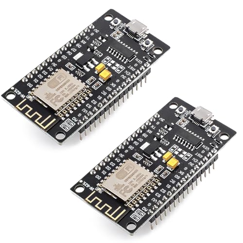 2 Stück für ESP8266 12E WLAN-Entwicklungsboard für NodeMCU V3 CH340 Modul kompatibel für IDE/Micropython,Micro USB Schnittstelle von GERUI