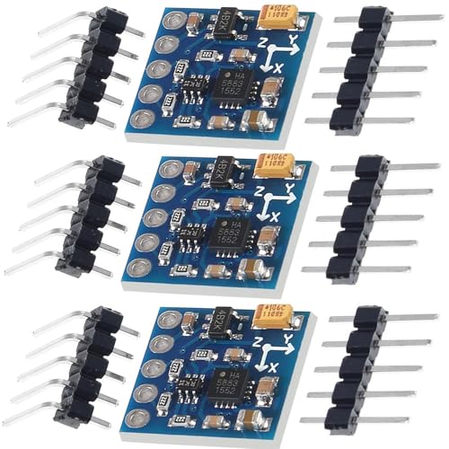 3 Stück GY-271 QMC5883L Dreiachsiges Kompass-Magnetometer-Sensormodul 3-5V elektronisches Kompassmodul von GERUI