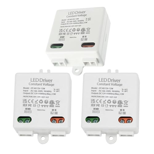 3 pcs LED Trafo Mini12V/DC，12V/DC 12W MiniLED Transformator，LED Driver - Gleichstrom Treiber，0-10W Mini Transforme2，LED Lampen Beleuchtungen Elektronischer Trafo von GERUI