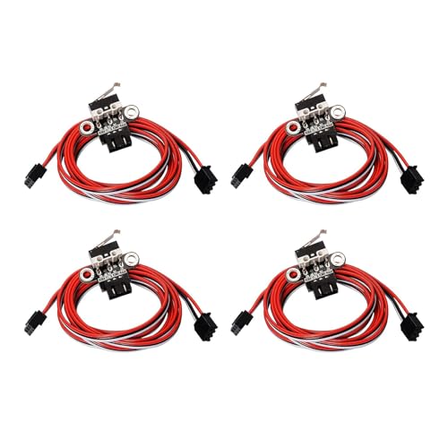 3D Drucker Endschalter limit Switch Sensor mit 3 Pins 1m Draht für 3D-Drucker Serie Teile und Zubehör,3D Drucker Limited Switch Mechanisches Endstop-Schaltermodul，3D Printer Switch (4) von GERUI