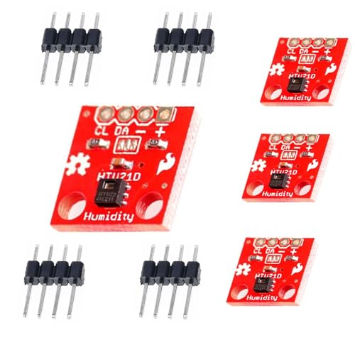 4 Stück HTU21D Temperatur Feuchtigkeitssensormodul Digitaler Ausgang IIC I2C Schnittstelle 1,5V-3,6V-Modul von GERUI