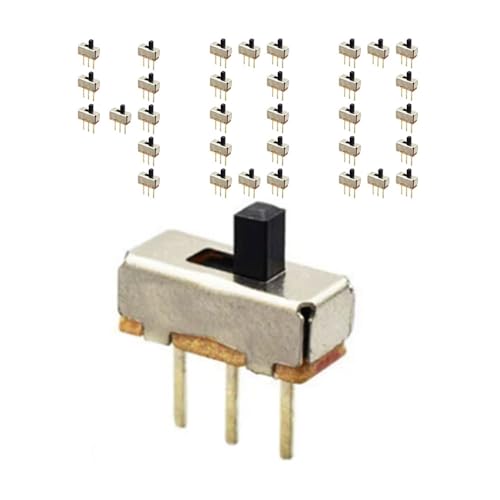 400 pcsMini Schiebeschalter, SPDT Vertikaler Mikroschiebeschalter,Mikroschalter PCB Panel, ArduinoDIY 3 Pin 2 Positionen Panel Schiebeschalter, 0,5A, 50V DC, 3 mm Vertikal Schiebeschalter von GERUI