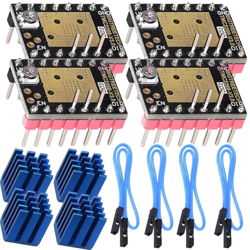 4pcs TMC2208 V.3.0 Stepper Dämpfer mit Kühlkörper-Treiber, Ersatz-Dämpfer für A4988 DRV8825 für 3D-Drucker,3D-Druckerteil Ultra Silent Modul. 4pcs TMC2208 V.3.0 Stepper Dämpfer mit Kühlkörper-Treiber, Ersatz-Dämpfer für A4988 DRV8825 für 3D-Drucker,3D-Druckerteil Ultra Silent Modul. von GERUI