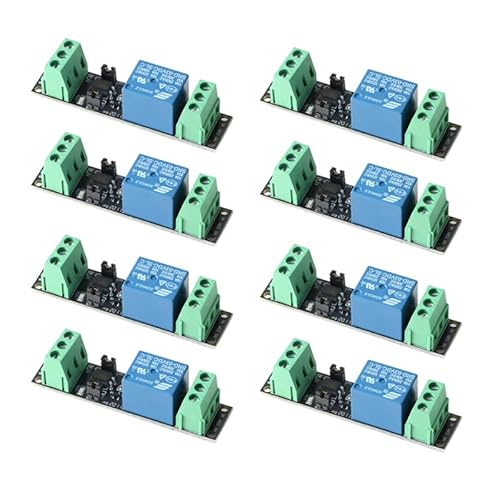 GERUI 8 Stück 3V Single Circuit Relais Isolation Drive Control Modul High-Level Antriebsplatine， für Steuerung 10A 250VAC,10A 30VDC Schaltung Automatische Einstellung Circui von GERUI