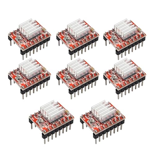 8pcs A4988 Schrittmotor Treiber-Modul mit Kühlkörper, Passend für 3D Drucker Teile von GERUI