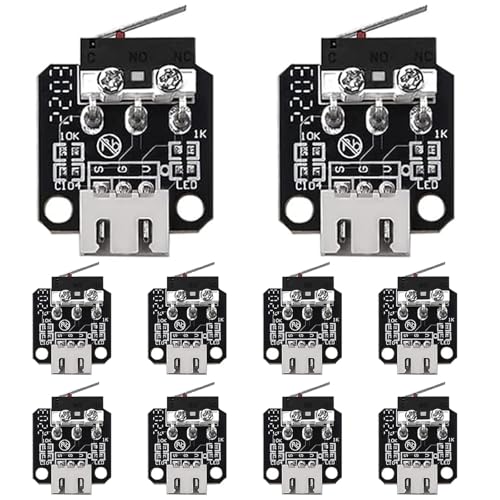 GERUI 10 Stück 3D-Drucker Endschalter Endstop, 3D-Druckerteile Endstop Mechanisches Endschaltermodul, 3-Stifte 1A 125V Kompatibel für Ender 3/5/pro/V2 CR-10 S4 S5 Serie von GERUI