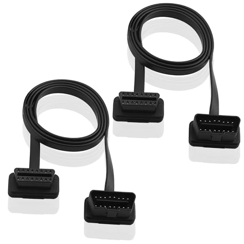 GERUI 2 Stück OBD-II OBD2 16Pin Stecker Verlängerung Kabel Stecker auf Buchse Verlängerungskabel Diagnostic- Extender 100cm von GERUI