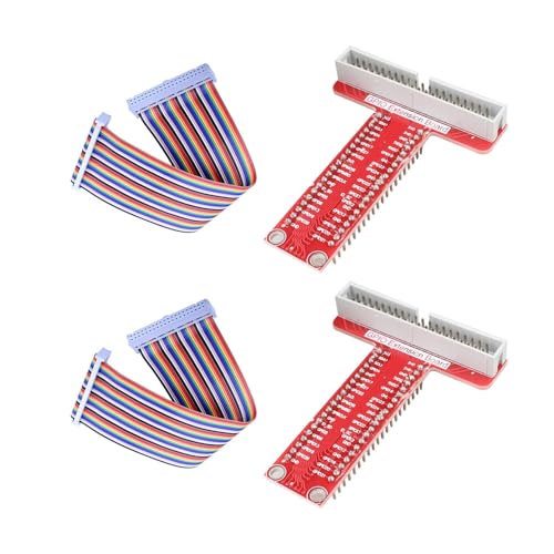 2 pcs RPi GPIO Breakout-Erweiterungskarte Flachbandkabel + T-Typ GPIO-Adapter 20 cm FC40 40-Pin-Flachbandkabel,mitRaspberry Pi 3 2 B+ montierter T Typ GPIO Adapter 2 pcs RPi GPIO Breakout-Erweiterungskarte Flachbandkabel + T-Typ GPIO-Adapter 20 cm FC40 40-Pin-Flachbandkabel,mitRaspberry Pi 3 2 B+ montierter T Typ GPIO Adapter von GERUI