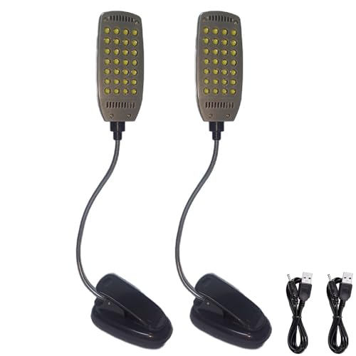 GERUI 2pcs 5W Schreibtischlampe 28 LED Klemme Buchleuchte Leselampe Flexible Schwanenhals USB Wiederaufladbar/Akku Augenpflegelampe Nachttischlampe GERUI 2pcs 5W Schreibtischlampe 28 LED Klemme Buchleuchte Leselampe Flexible Schwanenhals USB Wiederaufladbar/Akku Augenpflegelampe Nachttischlampe von GERUI