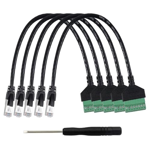 GERUI 5 RJ45 Stecker zu 8-poligen Schraubendaptern Cat7 Cat6 Cat5 Ethernet Extender CCTV Digital Internet, 8C zu 8-poligen abnehmbaren Schraubendaptern für Desktop-Computer GERUI 5 RJ45 Stecker zu 8-poligen Schraubendaptern Cat7 Cat6 Cat5 Ethernet Extender CCTV Digital Internet, 8C zu 8-poligen abnehmbaren Schraubendaptern für Desktop-Computer von GERUI