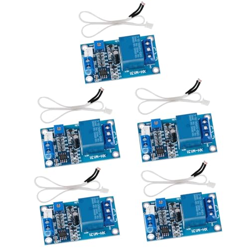 GERUI 5PCS XH-M131 Fotowiderstandsrelaismodul DC 5V 12V Lichtsteuerungsschalter Fotowiderstandsrelaismodul Erkennungssensor Automatischer Lichtsteuerungsschalter mit Kabel (5, 5V) von GERUI