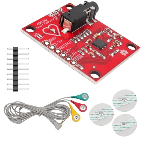 GERUI EKG-Modul AD8232 EKG-Messung Puls Herzfrequenzsensor Modul Kit EKG-Überwachungssensor für Arduino von GERUI