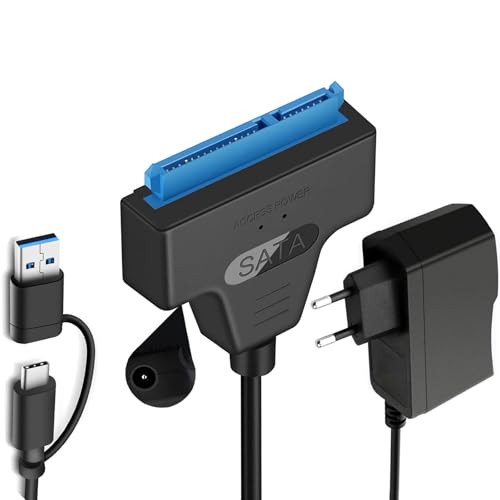 GERUI SATA USB Adapter, Sata to usb Kompatibel mit externen und internen Festplatten SSD/HDD 2,5 3,5 Zoll Adapter Kompatibel Mit 12V 2A Netzteil Kompatibel mit Windows, Mac und Linux GERUI SATA USB Adapter, Sata to usb Kompatibel mit externen und internen Festplatten SSD/HDD 2,5 3,5 Zoll Adapter Kompatibel Mit 12V 2A Netzteil Kompatibel mit Windows, Mac und Linux von GERUI