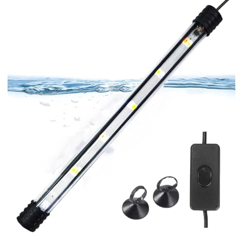 GERUI T4 Aquariumbeleuchtung 4W 3-Modi einstellbare Farbe Aquarienlicht Energiesparendes Aquarienlicht doppelte Reihe hochwertige LED Wassergraslampe passend für 30-40CM Fischtanks Lampenlänge 27cm ﻿ von GERUI