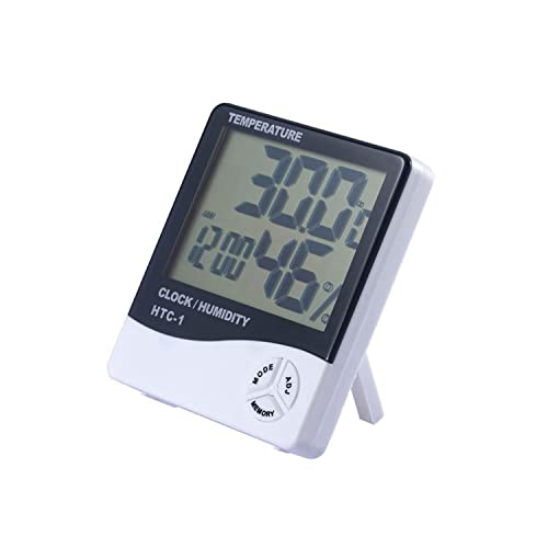 GERUI Thermometer Hygrometer Innenr Hygrometer,Digital Tragbares Raumthermometer Luftfeuchtigkeitsmesser für Schlafzimmer, Babyzimmer, Gewächshaus, Büro, Keller (1) von GERUI
