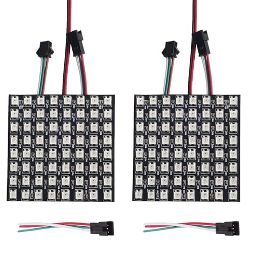 GERUI WS2812 RGB 8x8 LED Panel ECO 64Pixels LEDMatrix Flexible Modul 5050SMD IC Steuerungen Bild Video Textanzeige Einzeladressierbare Vollfarbfunktionen mit DC5V Kompatibel für Raspberry Pi GERUI WS2812 RGB 8x8 LED Panel ECO 64Pixels LEDMatrix Flexible Modul 5050SMD IC Steuerungen Bild Video Textanzeige Einzeladressierbare Vollfarbfunktionen mit DC5V Kompatibel für Raspberry Pi von GERUI