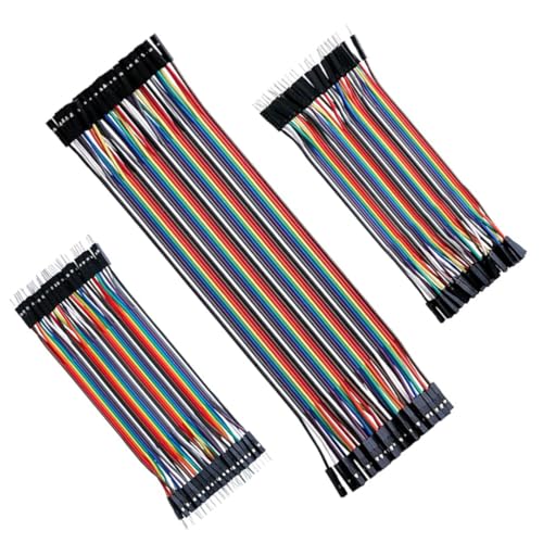 120pin Jumper Wire 40x 10cm、40x 20cm, Male to Female，Male to Male, Female to Female Jumper Wires Breadboard, Kabel Steckbrücken 28AWG Drahtbrücken für M2M/F2M/F2F Arduino von GERUI