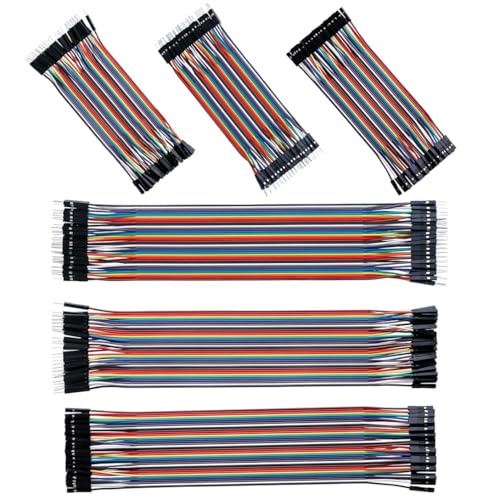 Jumper Wire 40x 10cm、40x 20cm ，Male to Male, Female to Female,Male to Female Jumper Wires Insgesamt 240 Artikel Breadboard , Kabel Steckbrücken 28AWG Drahtbrücken für M2M/F2M/F2F Arduino (10*3+20*3) von GERUI