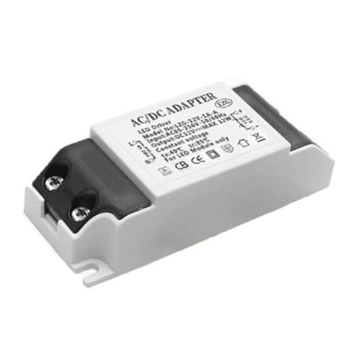 LED Trafo 12V 12W 1A, Ultra Dünn 230V auf 12V, Transformator, Treiber Netzteil für G4 MR16 MR11 LED Strips (1) von GERUI