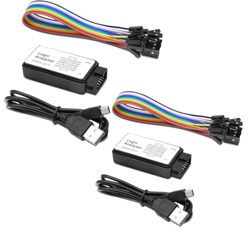 Logic Analyzer 8 CH, USB Logic Analyzer Gerät mit USB-Kabel 24MHz 8-Kanal UART IIC SPI Debug von GERUI